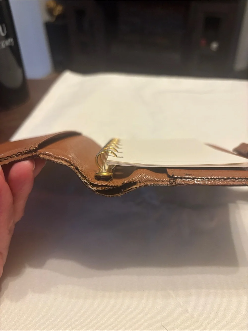Louis Vuitton Monogram leather Organizer in Brown and Gold